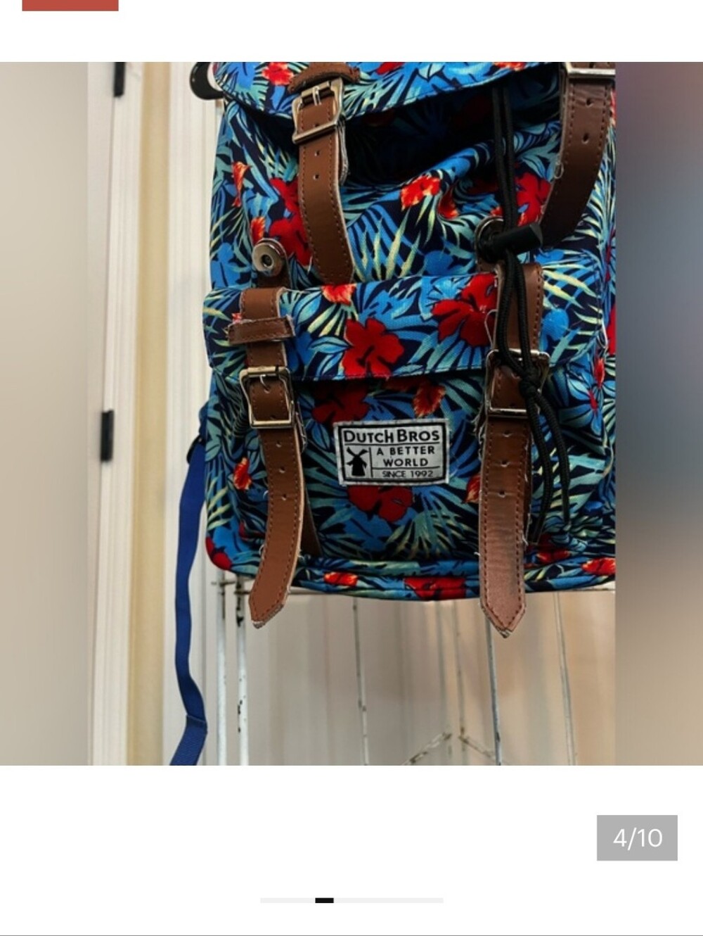 Dutch BROS ✌🏻🌷 Backpack! Floral pattern 🌺 - Picture 2 of 7